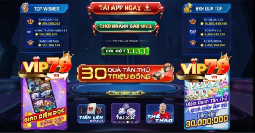 Vip79 là cổng game đổi thưởng trực tuyến uy tín hiện nay